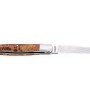 Laguiole 12 cm Abeille Forgée Double Platine manche en bois de cade et deux mitres inox lame damas inox