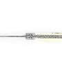 Laguiole 12 cm Abeille Forgée Double Platine manche en dent de phacochère et deux mitres inox lame damas inox