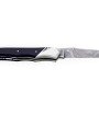 Laguiole Tribal 12 cm Abeille Forgée manche en bois d'ebene et deux mitres inox platines guillochées lame damas inox