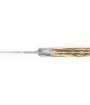 Laguiole Tribal 12 cm Abeille Forgée manche en bois de cade et deux mitres inox platines guillochées lame brut de forge