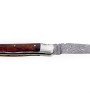 Laguiole 13 cm Abeille Forgée Double Platine manche en bois de fer  et deux mitres inox lame damas torsadé