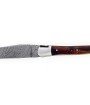 Laguiole 13 cm Abeille Forgée Double Platine manche en bois de fer  et deux mitres inox lame damas torsadé