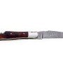 Laguiole 12 cm Abeille Forgée Double Platine manche en bois de fer  tire-bouchon et deux mitres inox lame damas