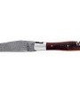 Laguiole 12 cm Abeille Forgée Double Platine manche en bois de fer  tire-bouchon et deux mitres inox lame damas