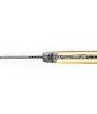 Laguiole 12 cm Abeille Forgée manche en ivoire de mammouh et deux mitres inox lame damas carbone explosion