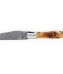Laguiole 12 cm Abeille Forgée Double Platine manche en bois de cade tire-bouchon et deux mitres inox lame damas