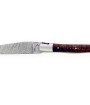 Laguiole 12 cm Abeille Forgée Double Platine manche en bois de fer lame damas carbone explosion