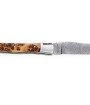 Laguiole 13 cm Abeille Forgée Double Platine manche en bois de cade et deux mitres inox lame damas inox