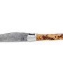 Laguiole 13 cm Abeille Forgée Double Platine manche en bois de cade et deux mitres inox lame damas inox