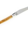 IG - Laguiole 12 cm Abeille Forgée manche en bois de olivier et deux mitres inox lame 14C28 Benoit l'Artisan