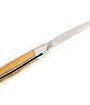 IG  - Laguiole 12 cm Abeille Forgée Double Platine manche en olivier et deux mitres inox lame 14C28 Benoit l'Artisan