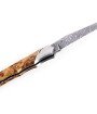 Laguiole Tribal pliant 12 cm, platines guillochées, manche en genévrier, mitres inox brossées
