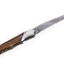 Laguiole Tribal pliant 12 cm, platines guillochées, manche en hêtre de l'aubrac mitres inox brossées