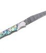 Couteau Tribal en Abalone, lame damas inox