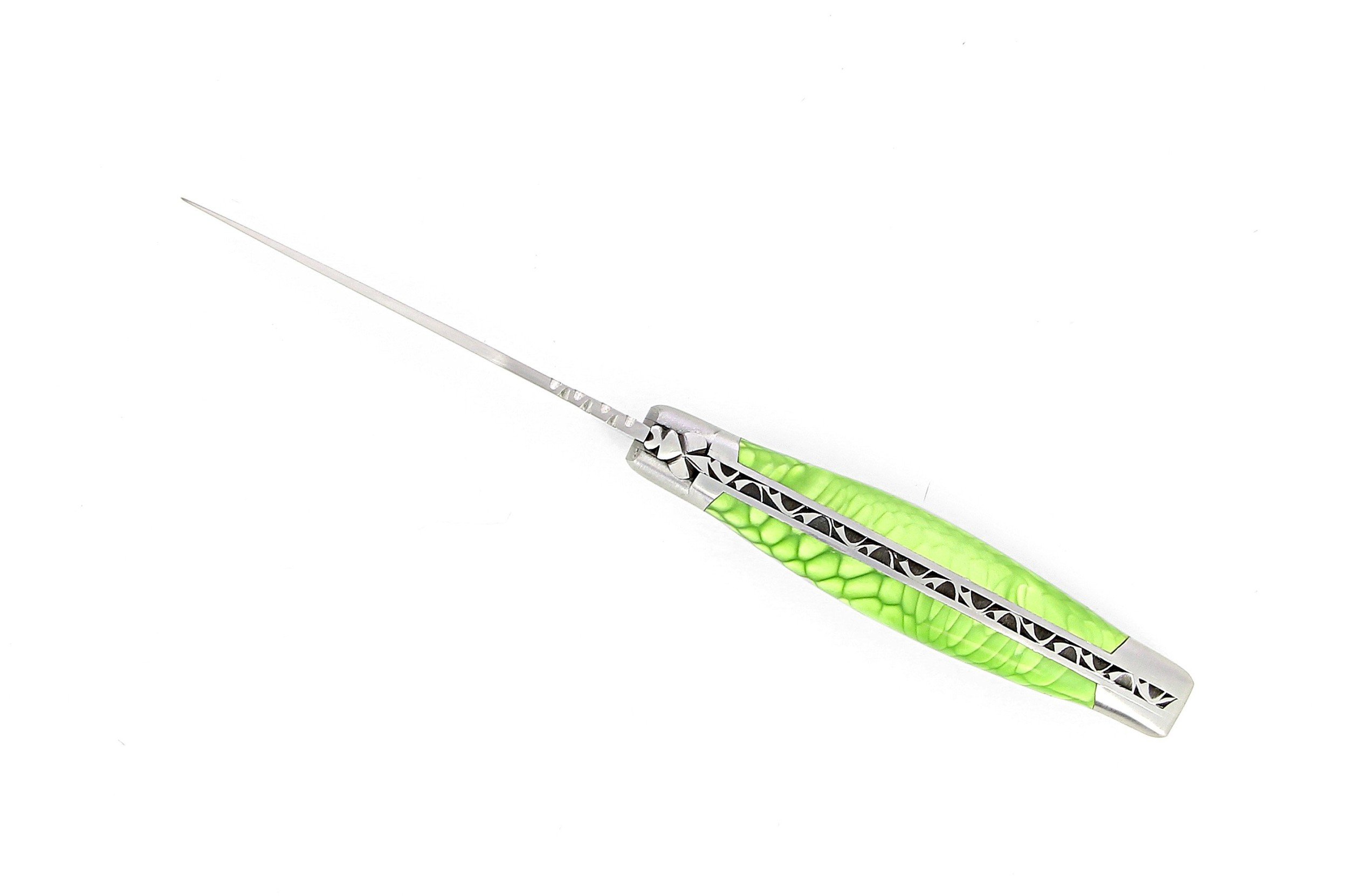Couteau de Laguiole 11 cm , manche en Juma vert
