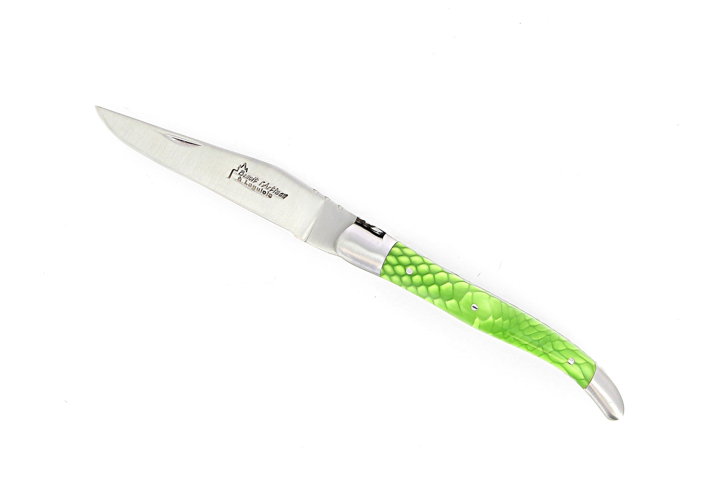 Couteau de Laguiole 11 cm , manche en Juma vert