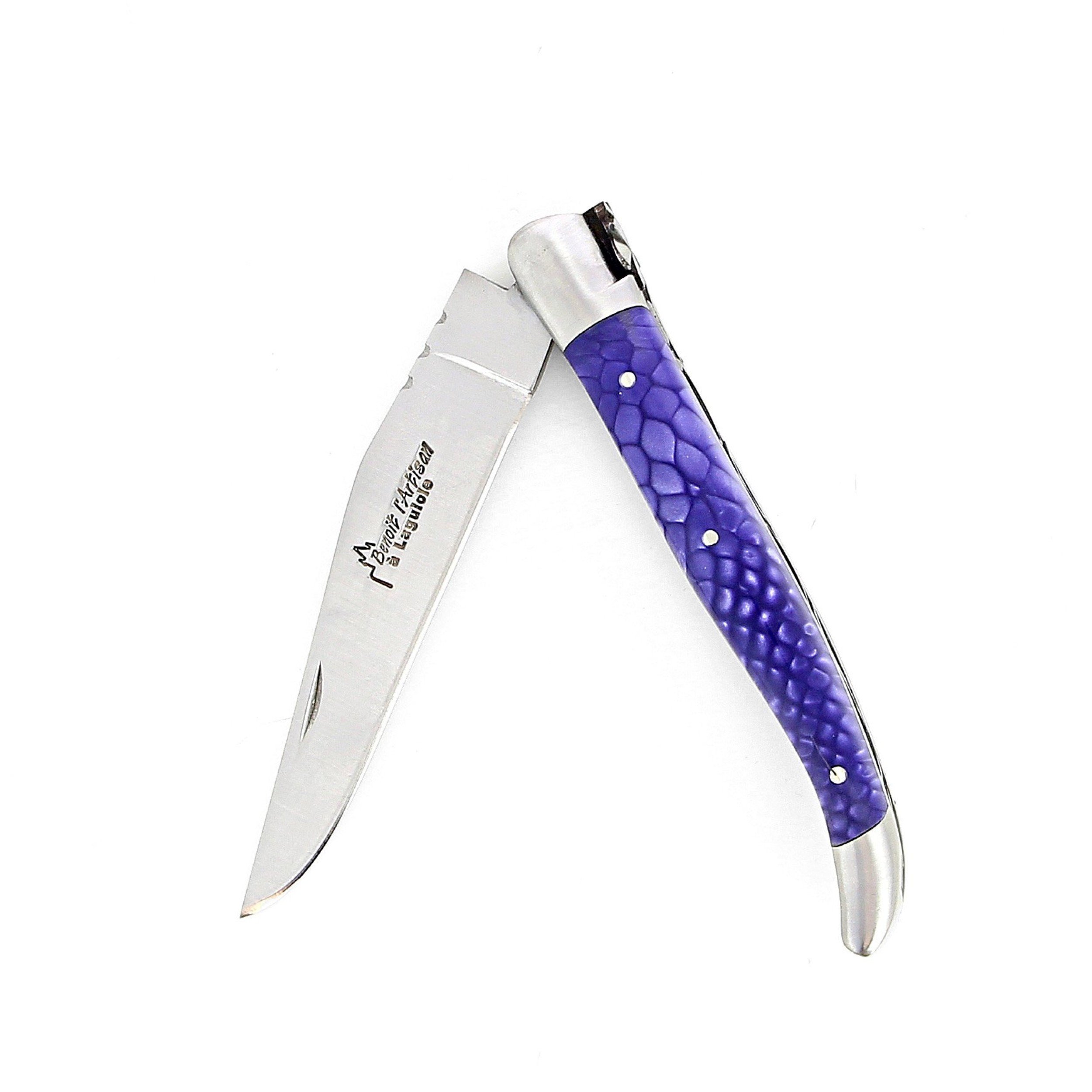 Couteau de Laguiole 11 cm , manche en Juma violet