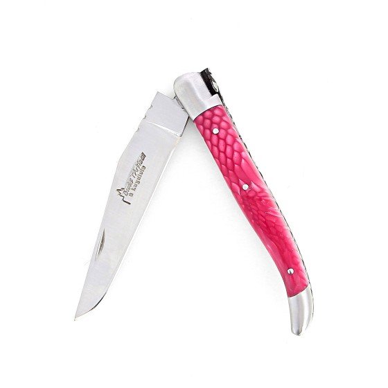 Laguiole pliant 11 cm, manche en juma, mitres inox brossées