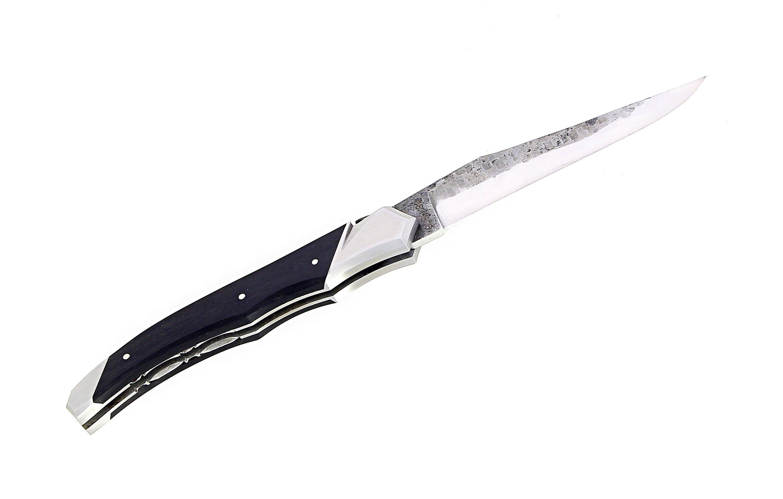 Couteau Laguiole trbal en ebene lame brute de forge