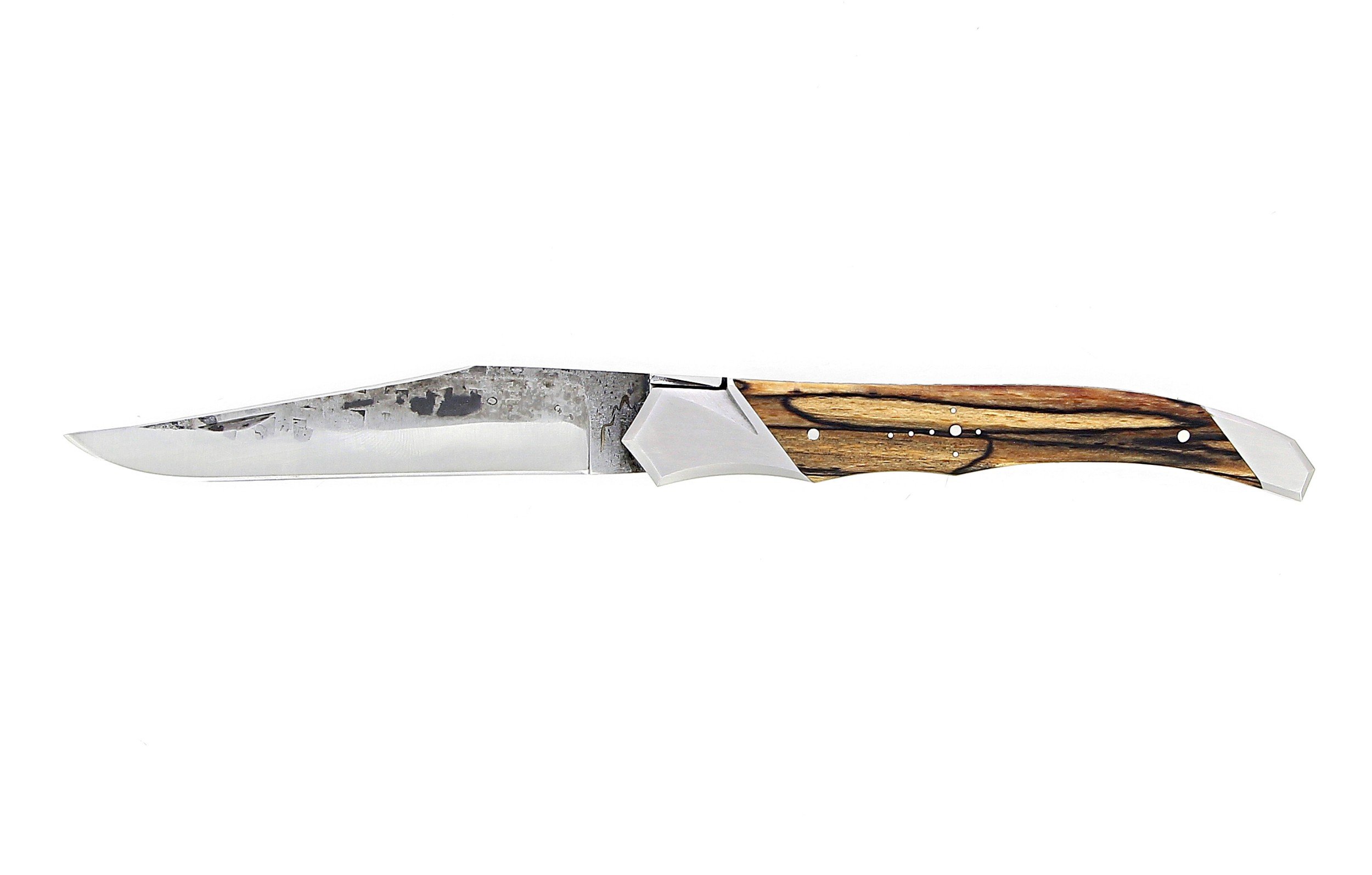 Couteau Tribal manche en hêtre de l'Aubrac et lame Brute de forge