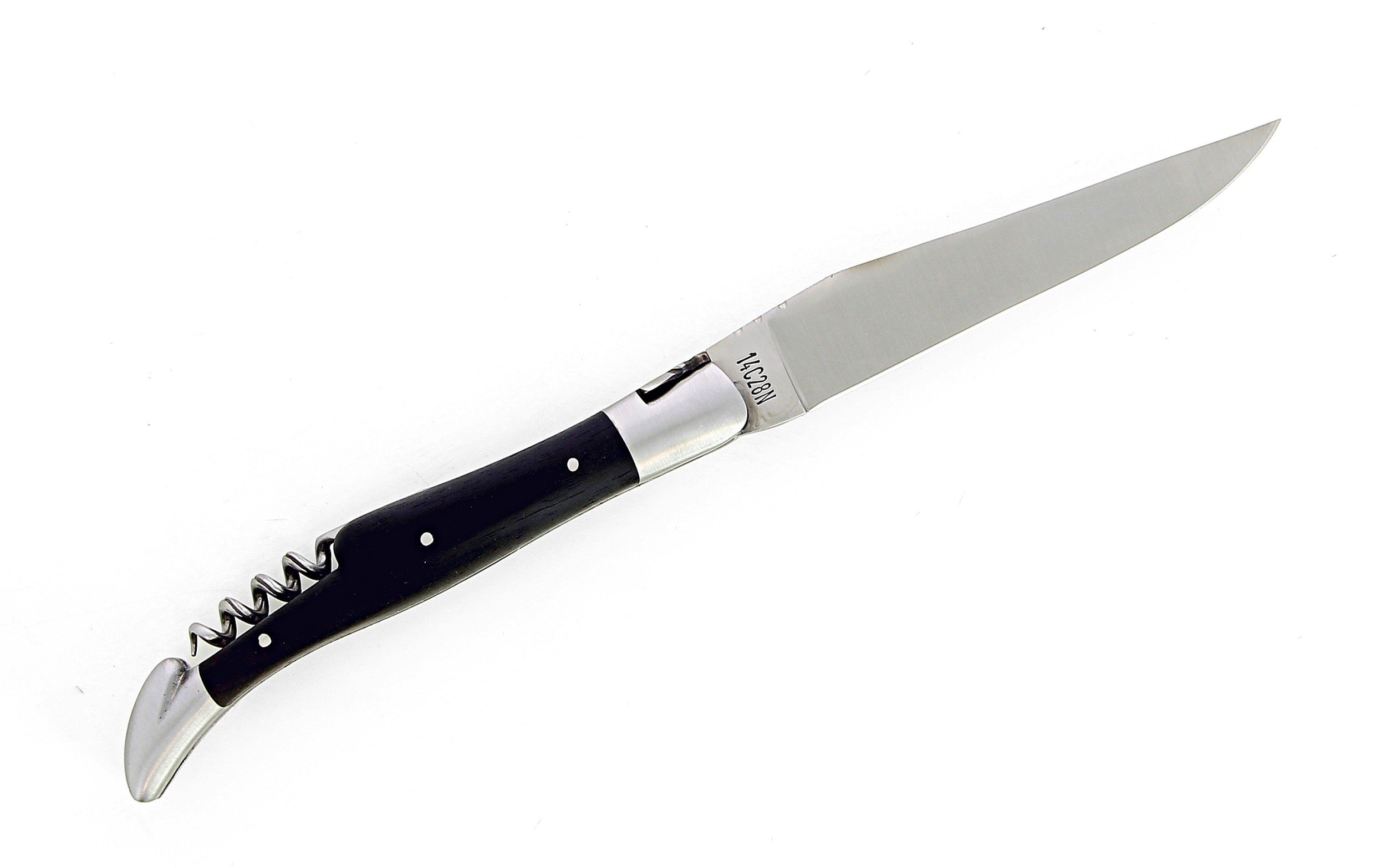 Couteau de Laguiole IG tire bouchon et manche en ébène