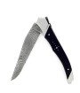 Couteau Laguiole Tribal avec manche en ébène et lame damas inox