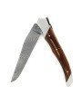 Couteau Laguiole Tribal avec manche en hêtre de l'aubrac et lame damas inox