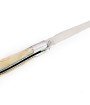IG Couteau de Laguiole double platine avec tire bouchon manche en corne massive blonde et lame 14C28