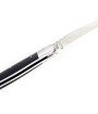Laguiole pliant 12cm, manche en fibre de carbone, intercalaires blancs, mitres inox brossées