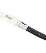 Laguiole pliant 12cm, manche en fibre de carbone, intercalaires blancs, mitres inox brossées