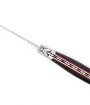 Laguiole pliant 12cm, manche en fibre de carbone, intercalaires rouges, mitres inox brossées
