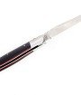 Laguiole pliant 12cm, manche en fibre de carbone, intercalaires rouges, mitres inox brossées