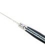 Laguiole pliant 12cm, manche en fibre de carbone, intercalaires turquoise, mitres inox brossées