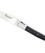 Laguiole pliant 12cm, manche en fibre de carbone, intercalaires turquoise, mitres inox brossées