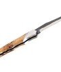 Laguiole Tribal 12 cm Abeille Forgée manche en bois de cade et deux mitres inox platines guillochées lame brut de forge 12C27