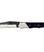 Laguiole Tribal 12 cm Abeille Forgée manche en bois ébène et deux mitres inox platines guillochées lame brute de forge 12c27