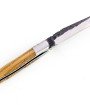 Laguiole 12 cm Abeille Forgée Double Platine manche en bois olivier et deux mitres inox lame brut de forge 12C27
