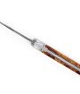 Laguiole Tribal 12 cm Abeille Forgée manche en bois de cade et deux mitres inox platines guillochées lame damas inox