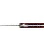 Laguiole Tribal 12 cm Abeille Forgée plein manche en bois de fer, platines guillochées et lame damas carbone