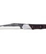 Laguiole Tribal 12 cm Abeille Forgée manche en bois de wengé et deux mitres inox platines guillochées lame brute de forge