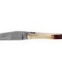 Laguiole 13 cm Abeille Forgée plein manche en pointe de corne, platines inox lame damas inox