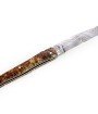 Laguiole 13 cm Abeille Forgée plein manche en loupe d'amboine, platines inox lame damas inox
