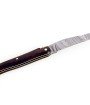 Laguiole 12 cm Abeille Forgée plein manche en bois de fer,  platines laiton et lame damas inox