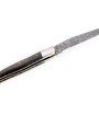 Laguiole 12 cm Abeille Forgée manche en fibre de carbone inclusion fil d'or et deux mitres inox platines guillochées lame damas inox