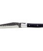 Laguiole 12 cm Abeille Forgée Double Platine manche en bois d'ebene et deux mitres inox lame brute de forge 12C27