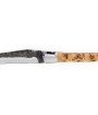 Laguiole pliant doubles platines, 13 cm, manche en genévrier, mitres inox brossées