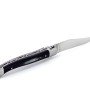 Laguiole pliant 10 cm, manche en corne de vache Aubrac, mitres inox brossées