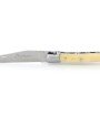 Laguiole pliant 10 cm, manche en os, mitres inox brossées