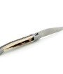 Laguiole pliant 10 cm, manche en bois de cerf, mitres inox brossées