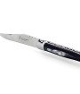 Laguiole pliant 11 cm, manche en corne de vache Aubrac, mitres inox brossées